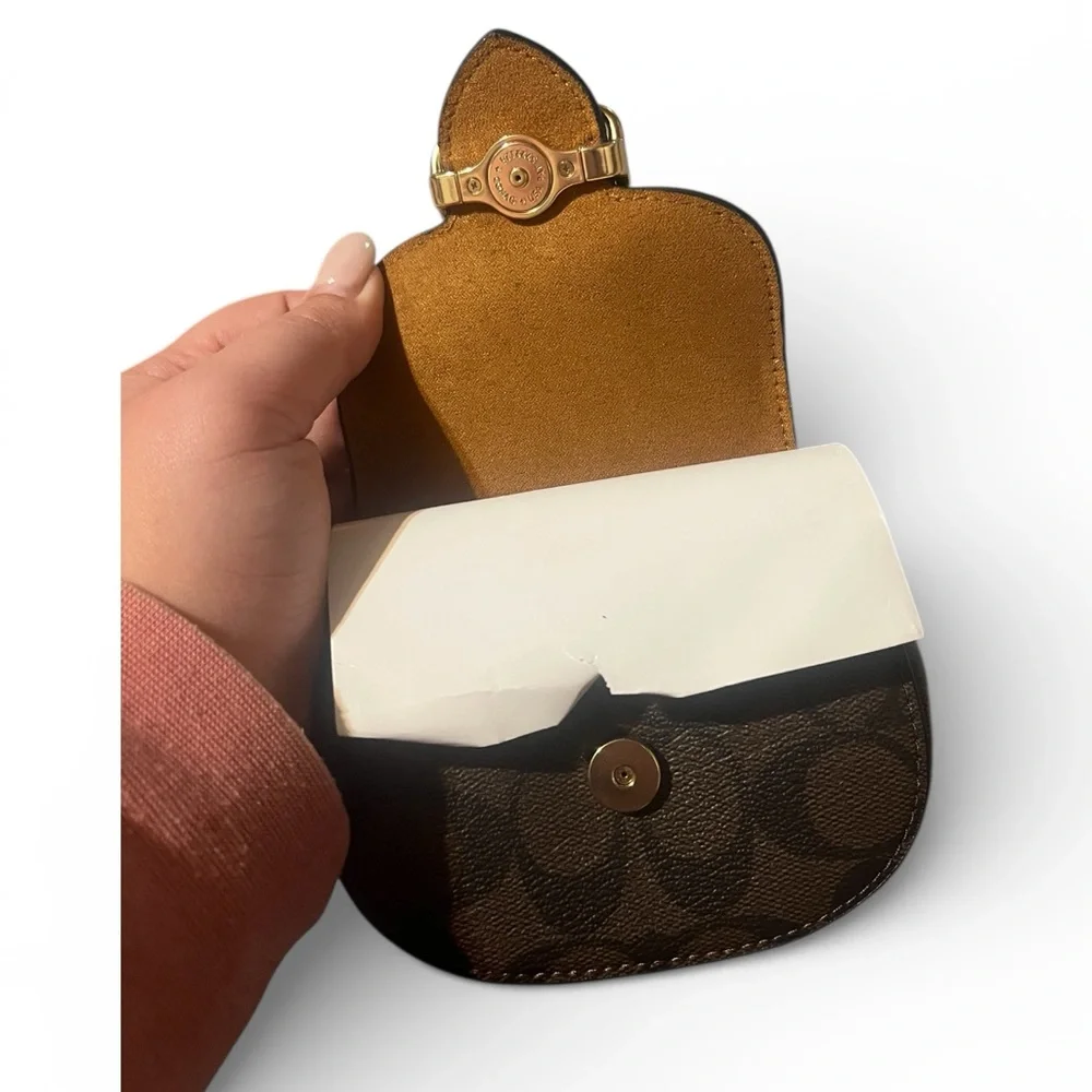 ✨ NWOT Coach Morgan Card Case Crossbody – Signature Canvas ✨ - Picture 12 of 13